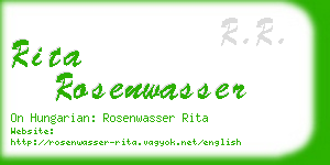 rita rosenwasser business card